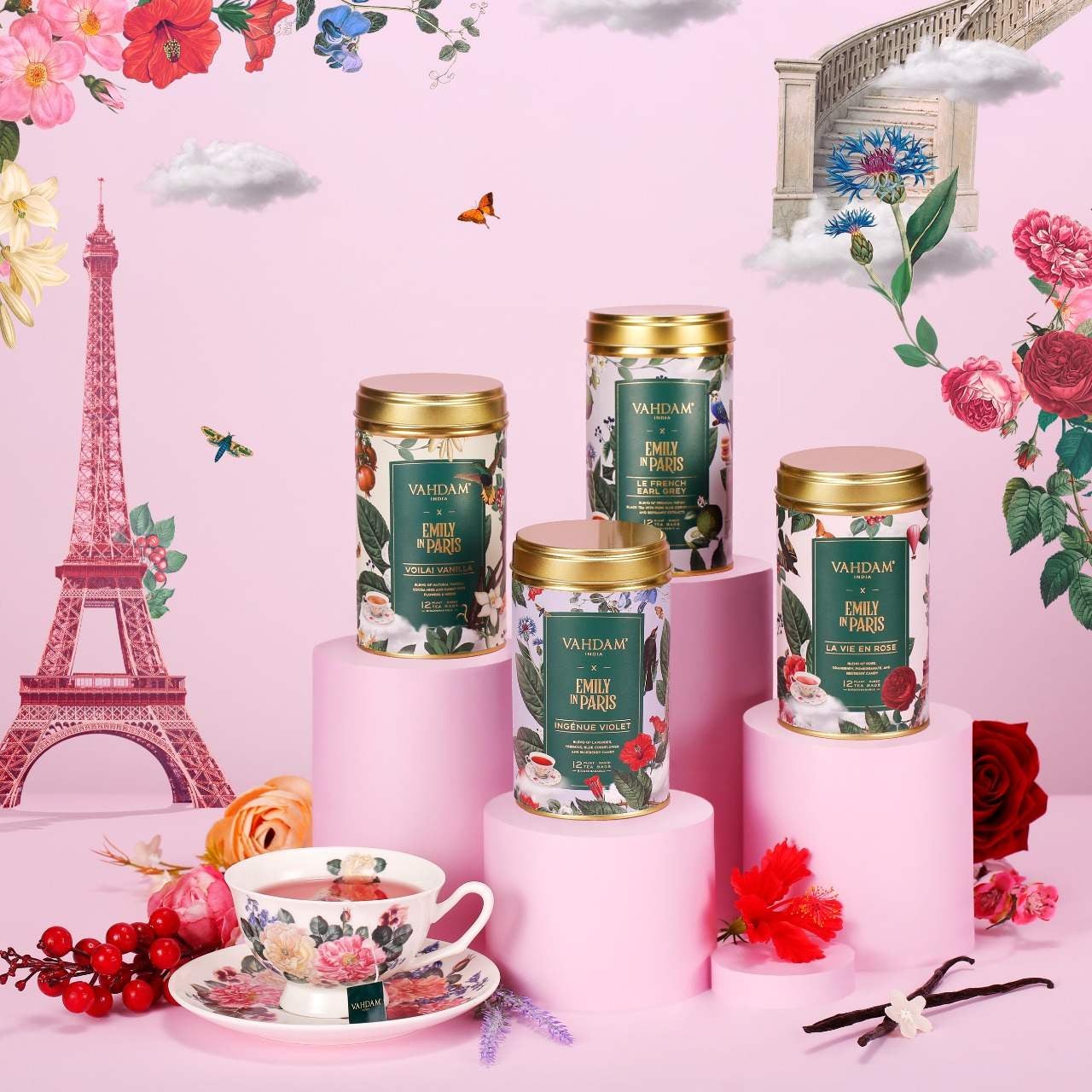 Emily In Paris Tea & Travel Tumbler Gift Set