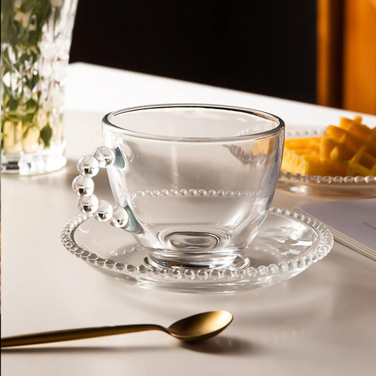 'Clutch My Pearls' Teacup and Saucer