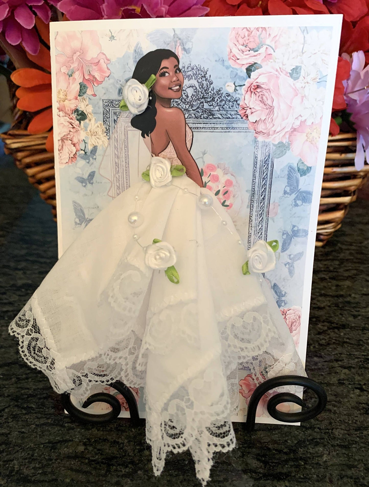 Bridal Keepsake Hankie Card