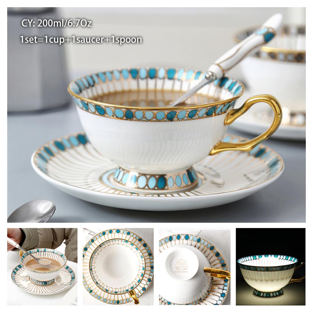 Bone China Teacup, Saucer & Spoon Set (13 Varieties)*