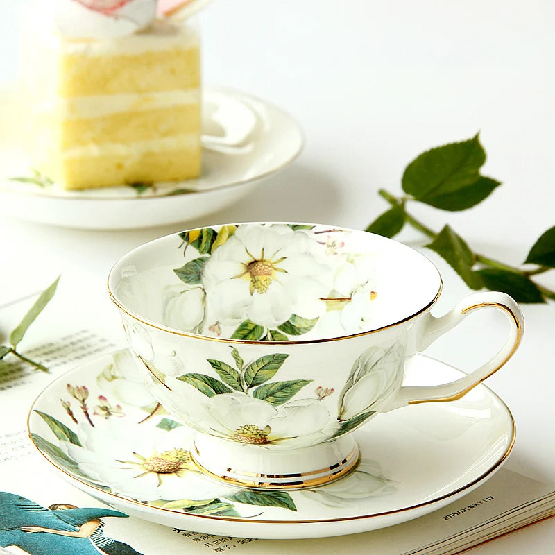 White Floral Teacup Set*