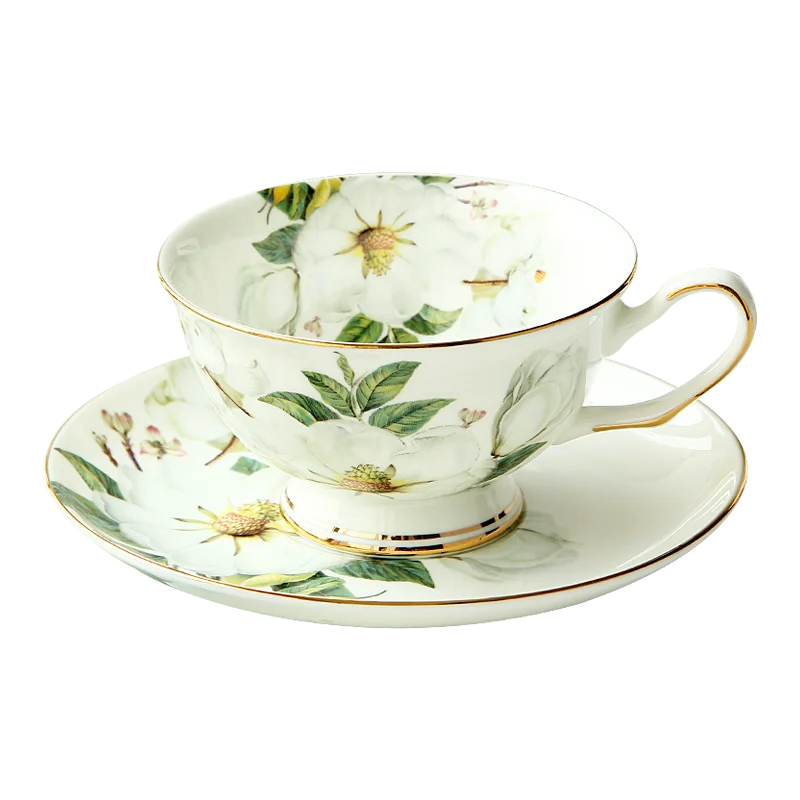 White Floral Teacup Set*