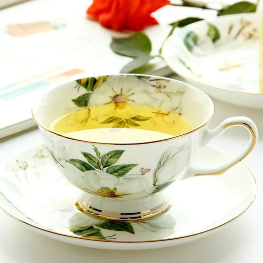 White Floral Teacup Set*