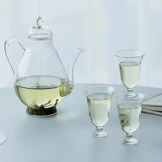 Tea Toasts Set: Stemware & Pitcher for Hot & Cold*