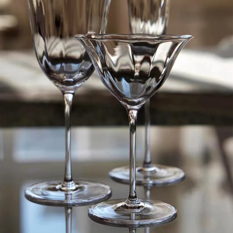 Floral Wine & Cocktail Glasses (4 Colors and 4 Varieties)