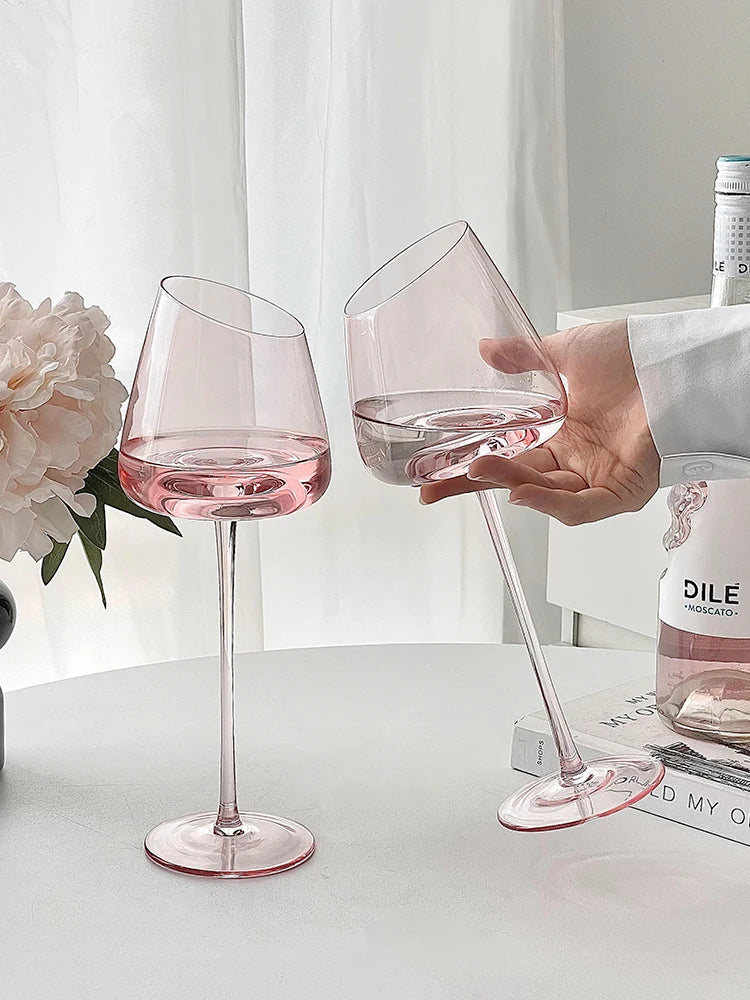 Rosé All Day Slanted Wine Glasses*