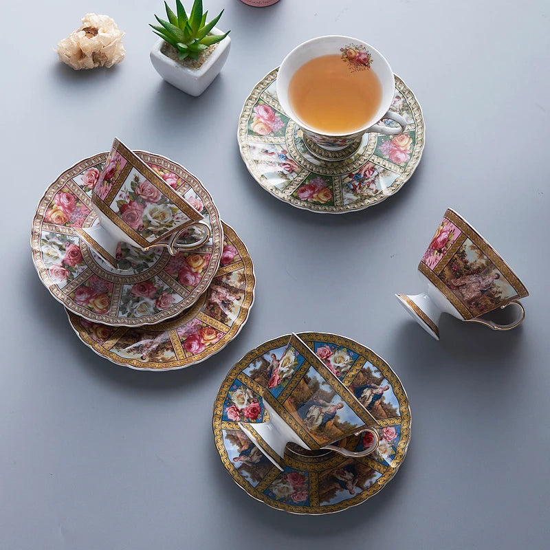 Artful Footed Tea Cup & Saucer Set*