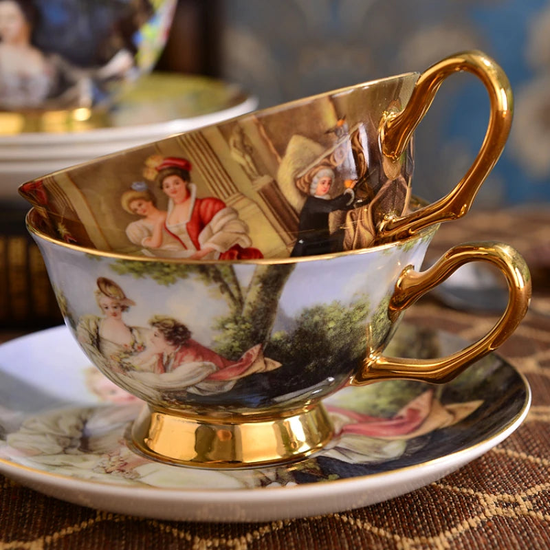 Court-Life Scenes Teacup Sets*