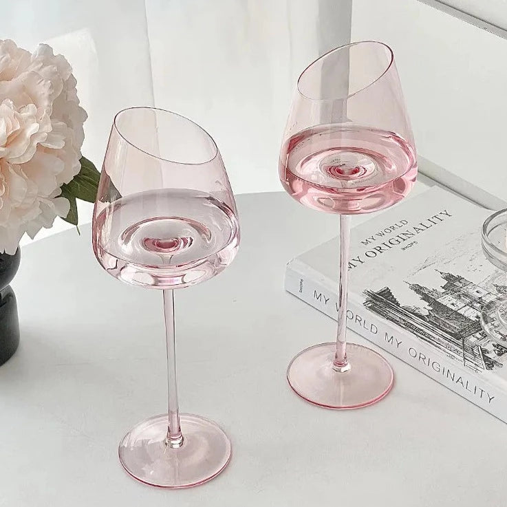 Rosé All Day Slanted Wine Glasses*