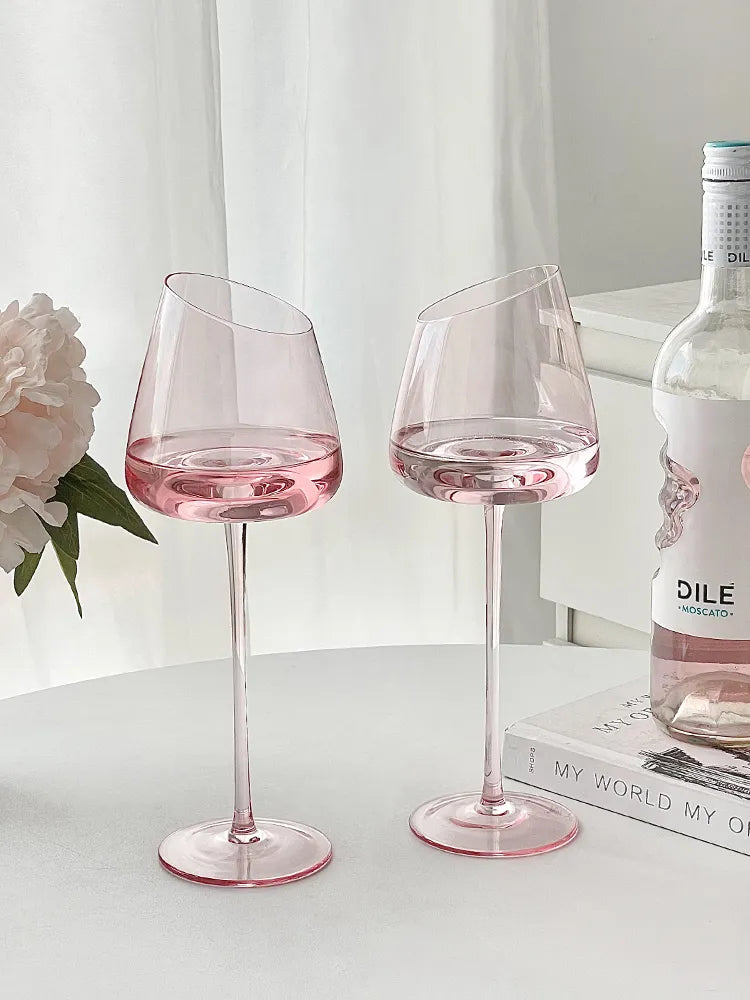 Rosé All Day Slanted Wine Glasses*