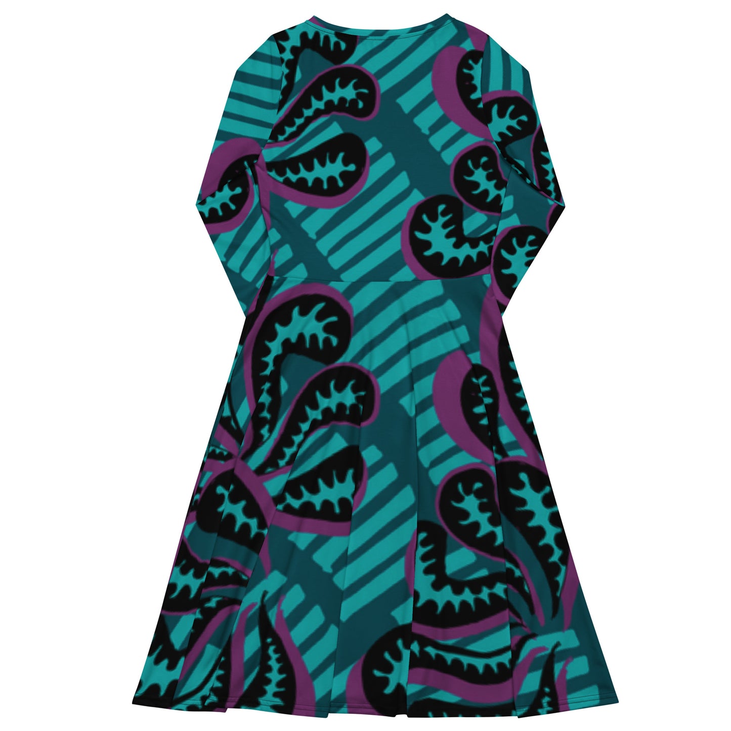 Tea Length Dress Collection: Teal Paisley