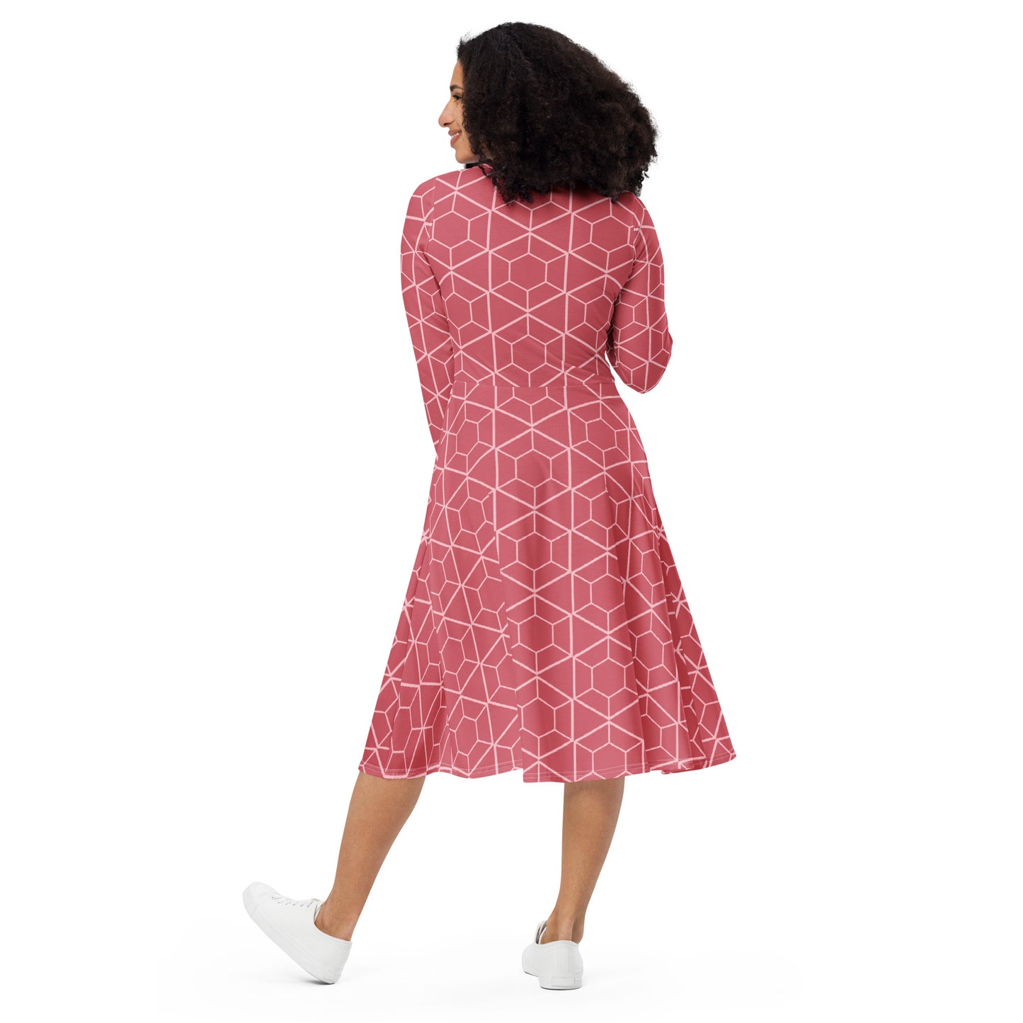 Tea Length Dress Collection: Pink Maze