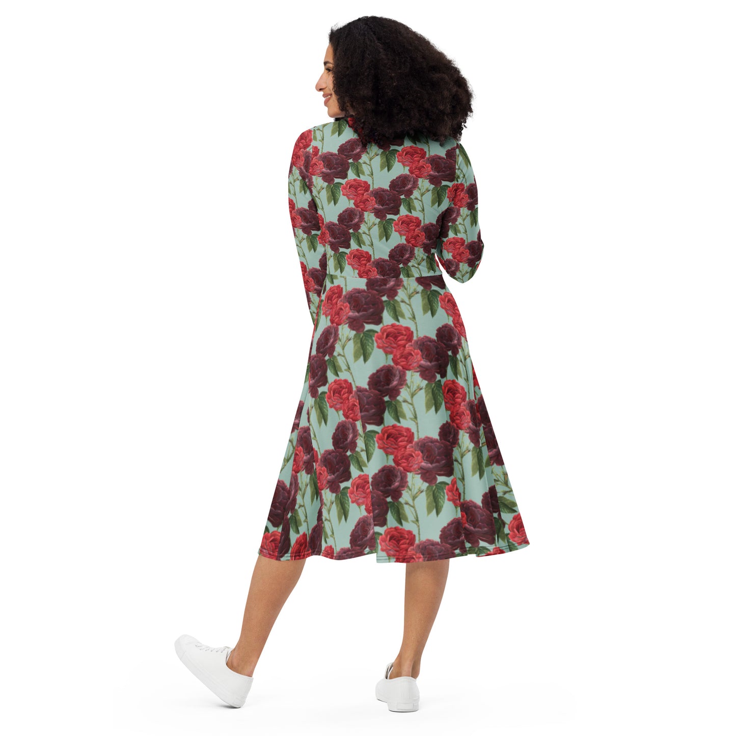 Tea Length Dress Collection: Flower Wall