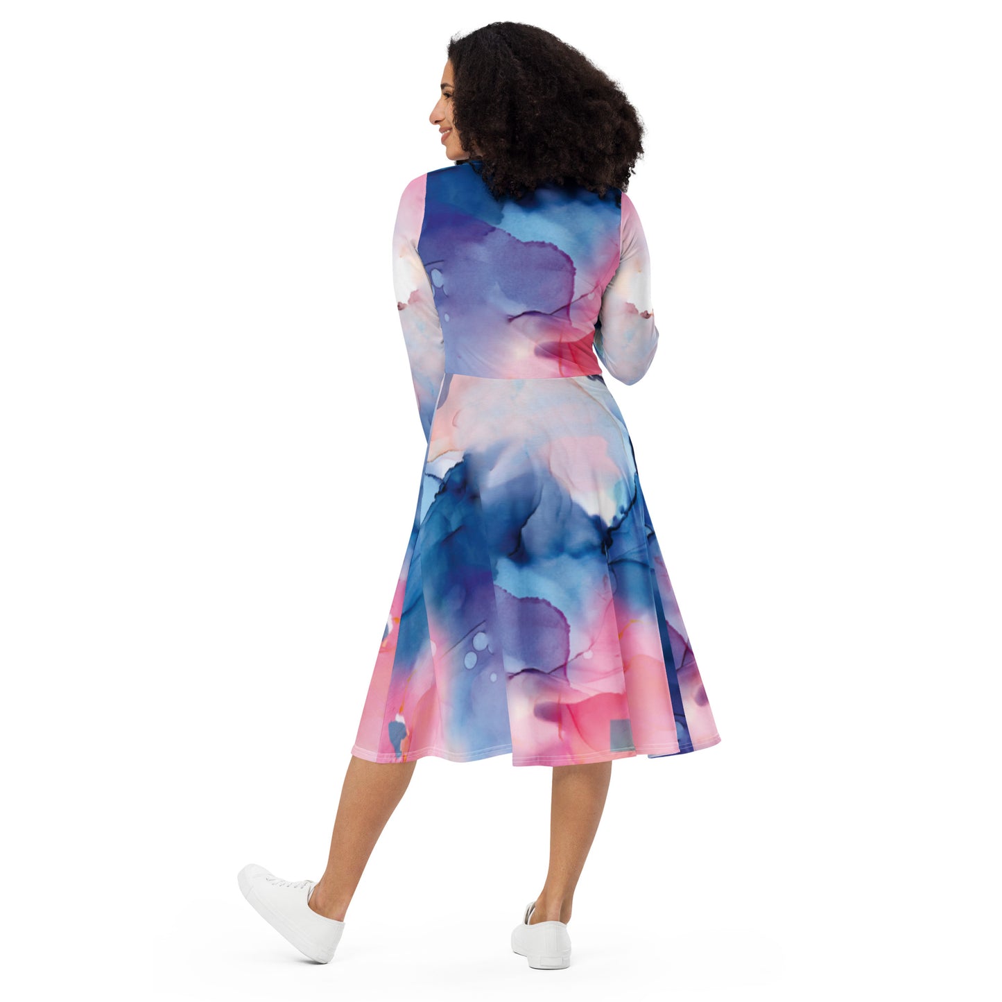 Tea Length Dress: Watercolors