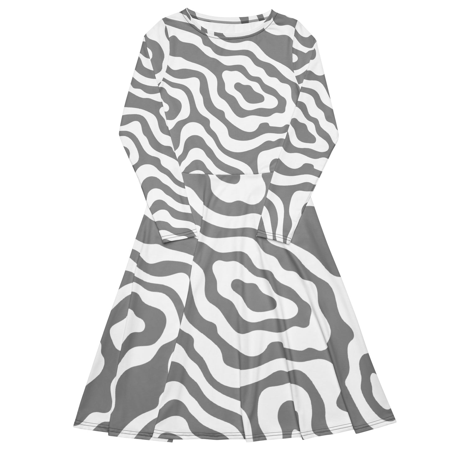 Tea Length Dress Collection: Grey Strata