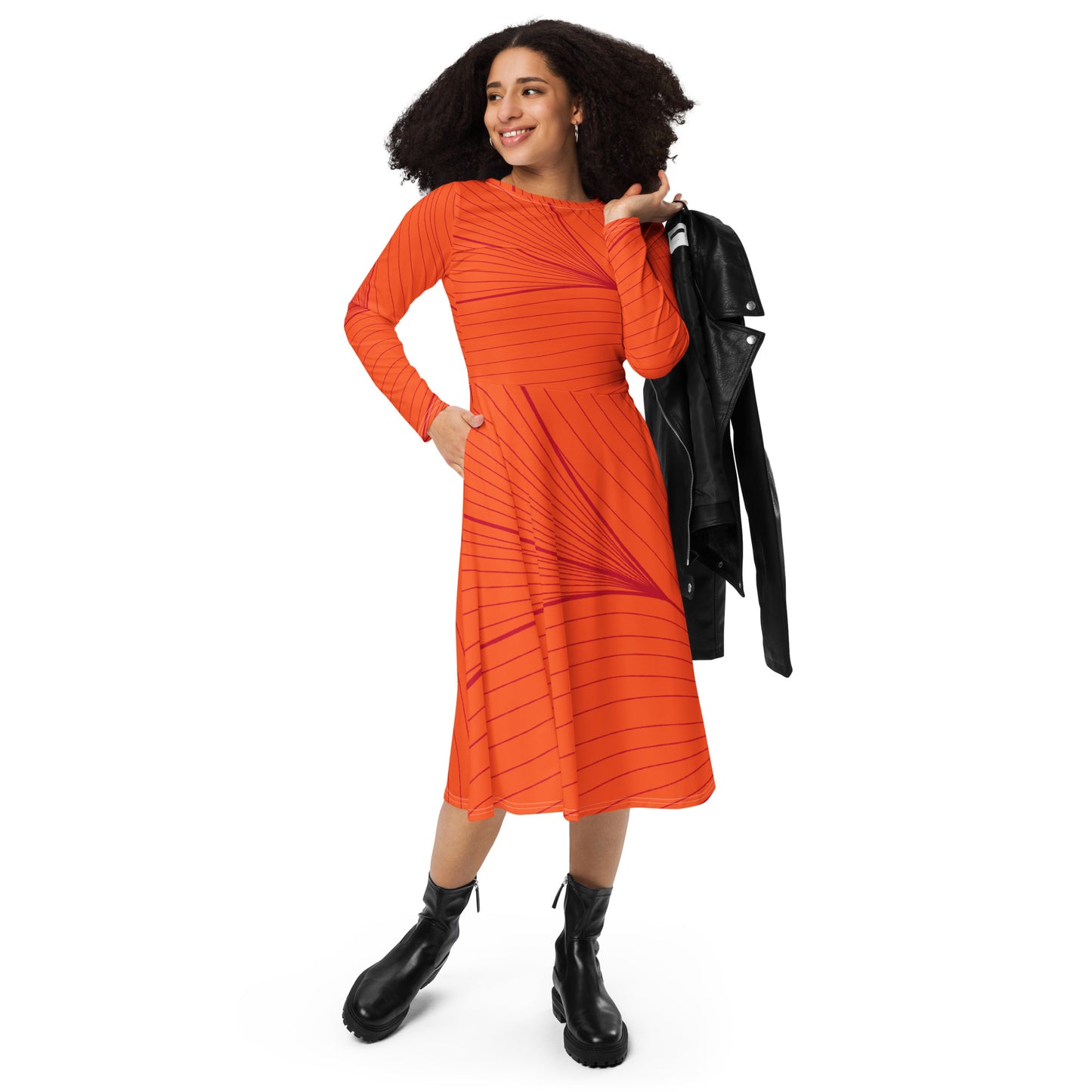 Tea Length Dress Collection: Orange Crush