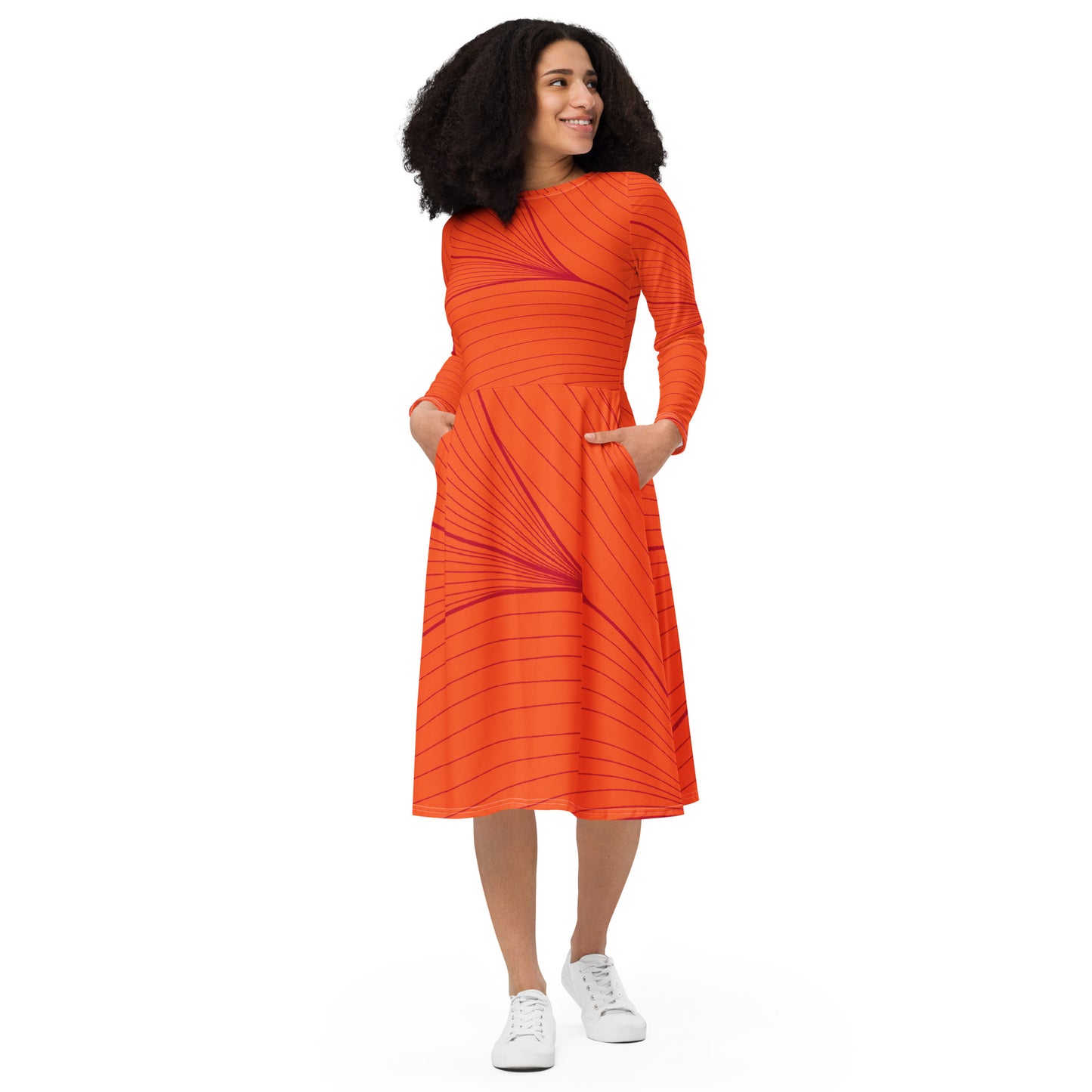 Tea Length Dress Collection: Orange Crush