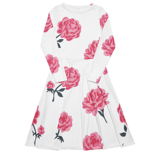 Tea Length Dress Collection: Pink Bouquet