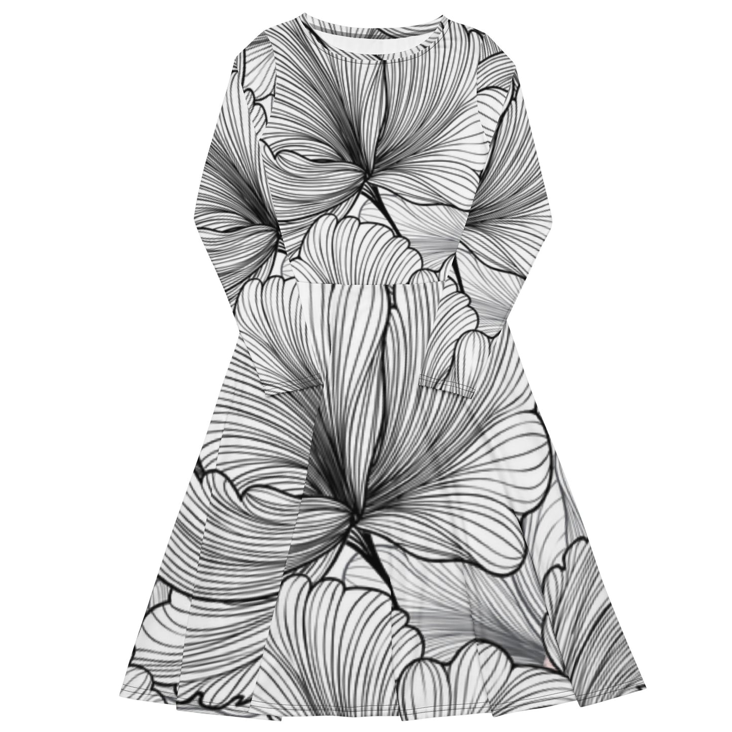 Tea Length Dress Collection: Floral Swirl