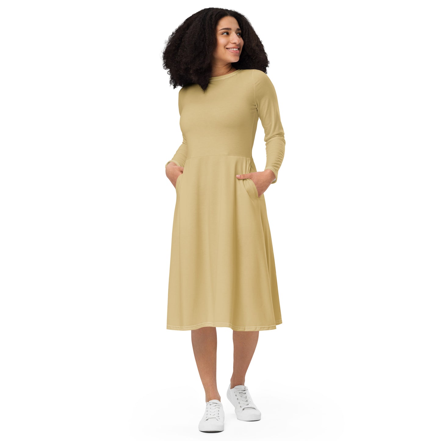 Tea Length Dress Collection: Not So Basic Beige