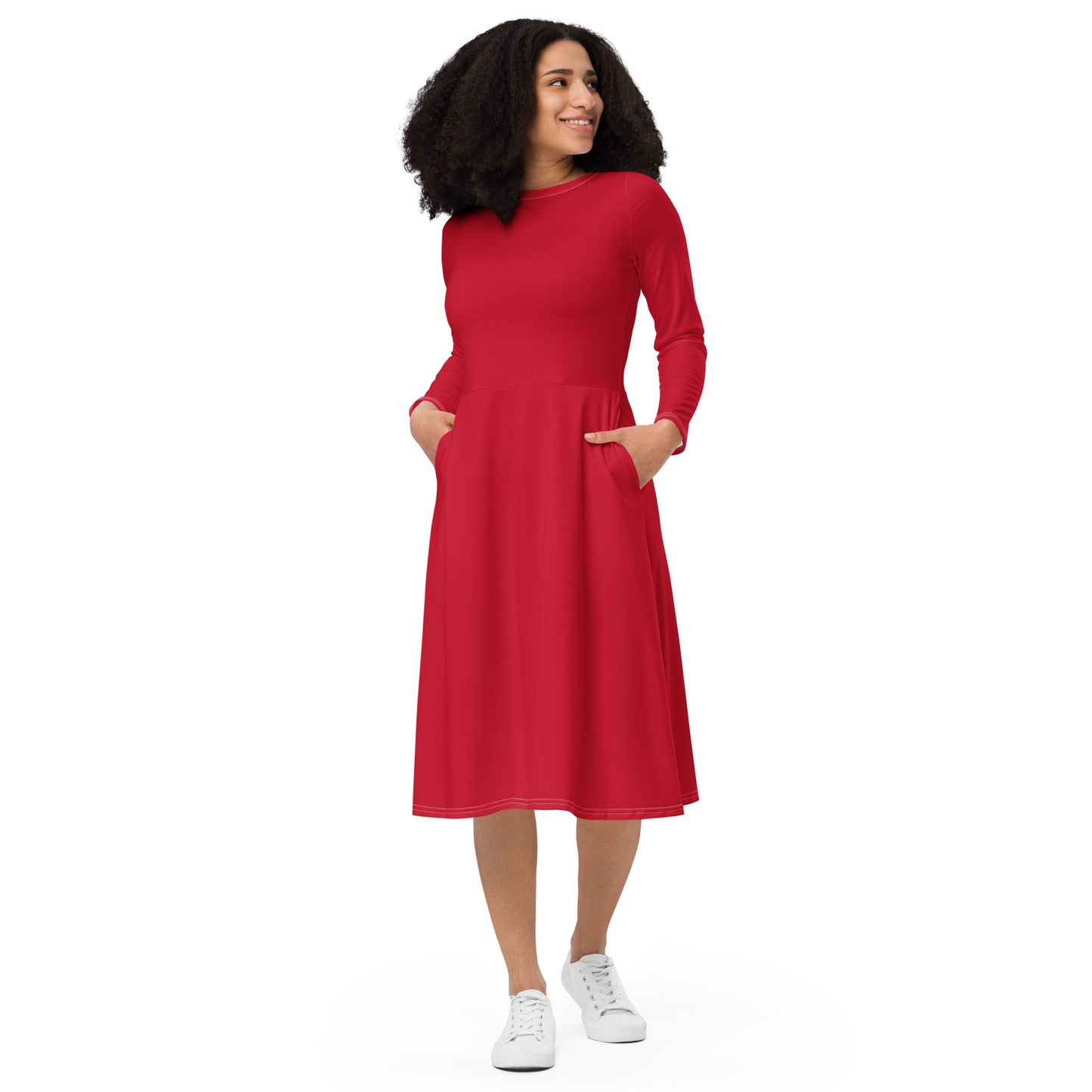 Tea Length Dress Collection: Lady in Red