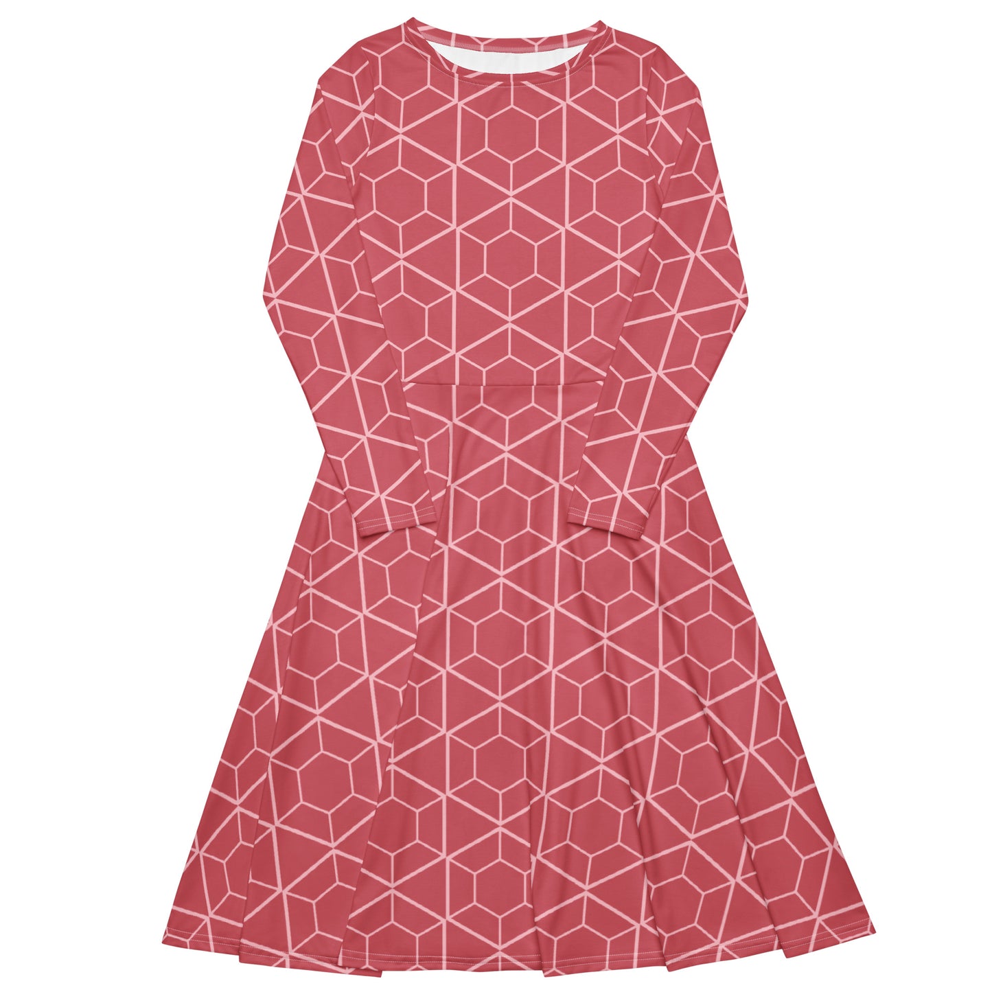 Tea Length Dress Collection: Pink Maze