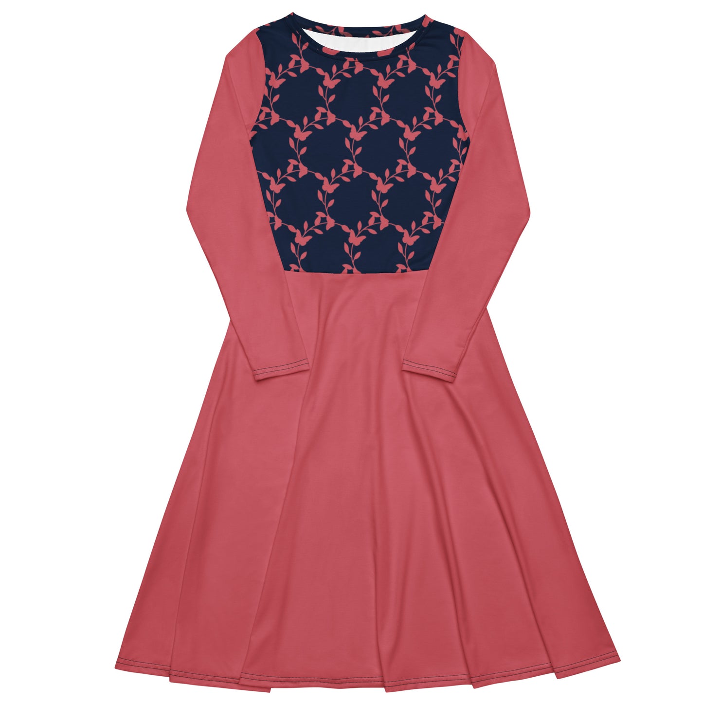 Tea Length Dress Collection: Navy Rose