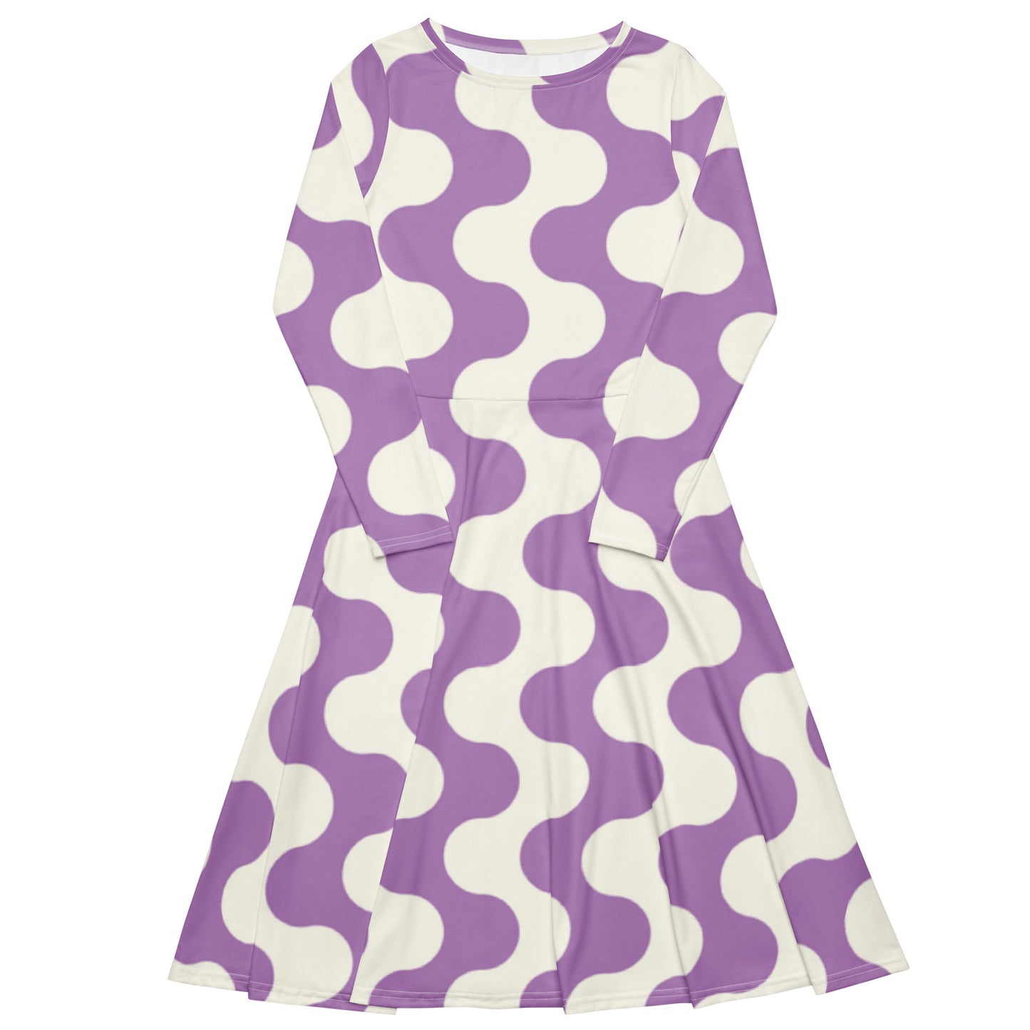 Tea Length Dress: Lavender Wave