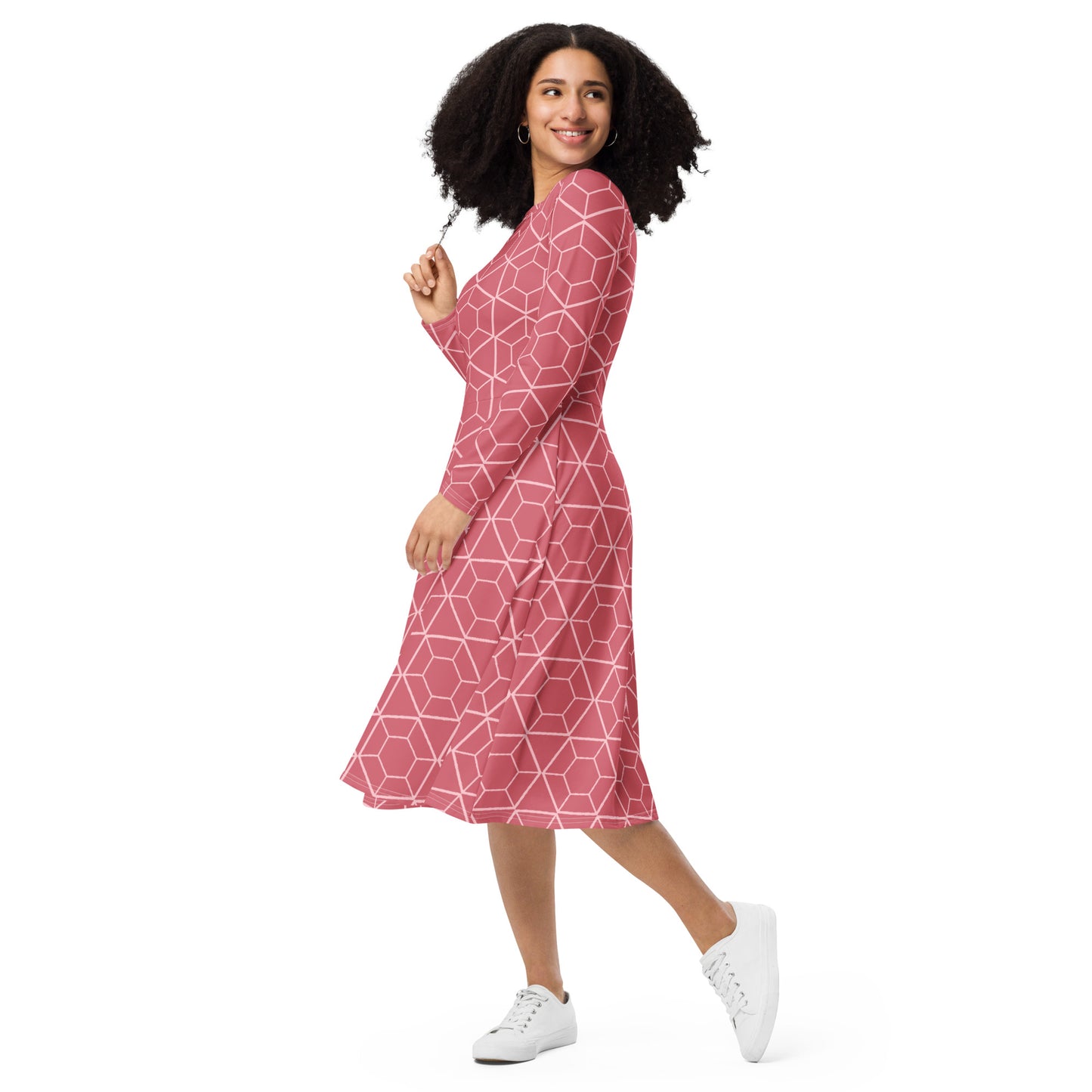 Tea Length Dress Collection: Pink Maze