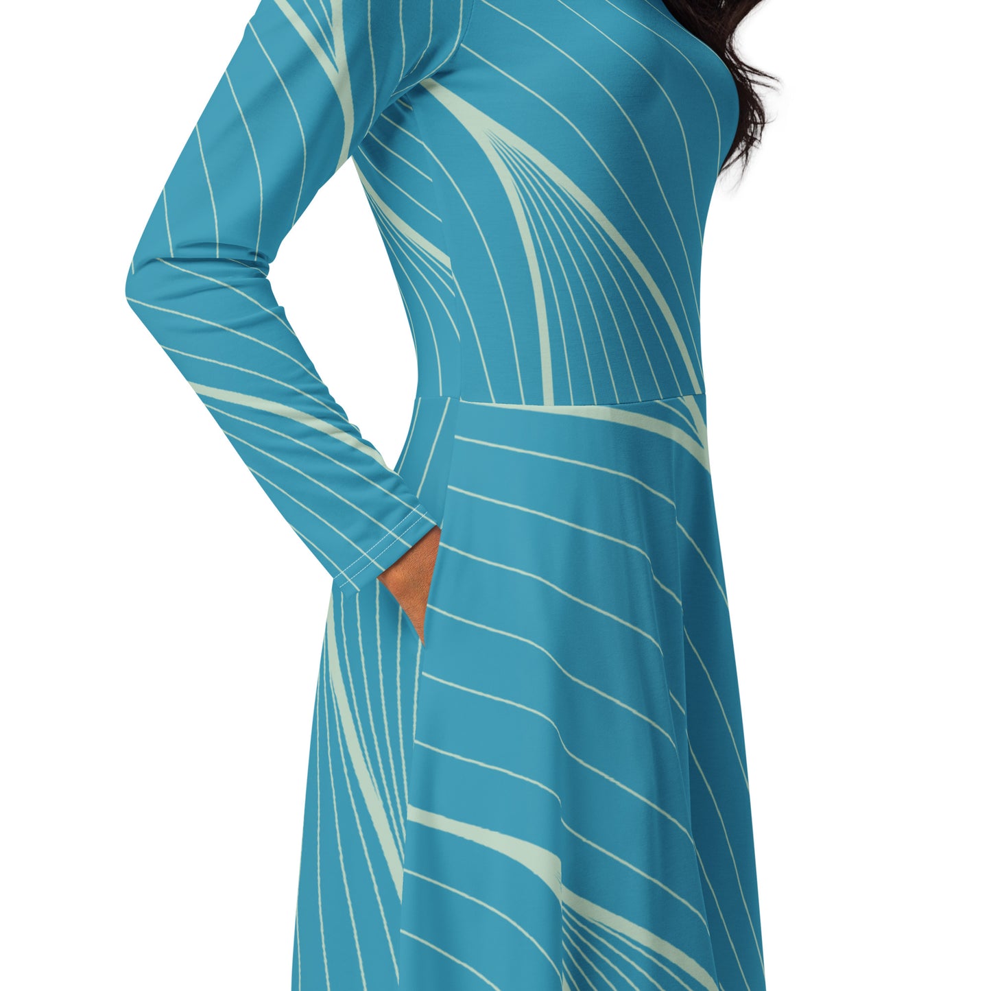 Tea Length Dress Collection: Aqua Woman