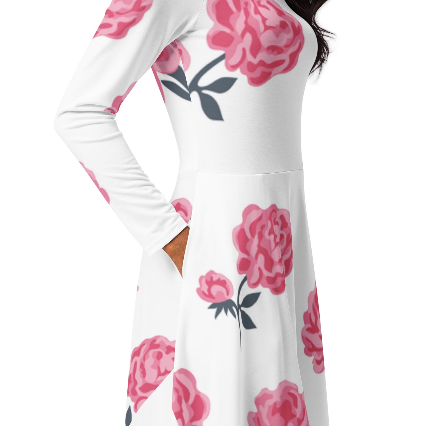 Tea Length Dress Collection: Pink Bouquet