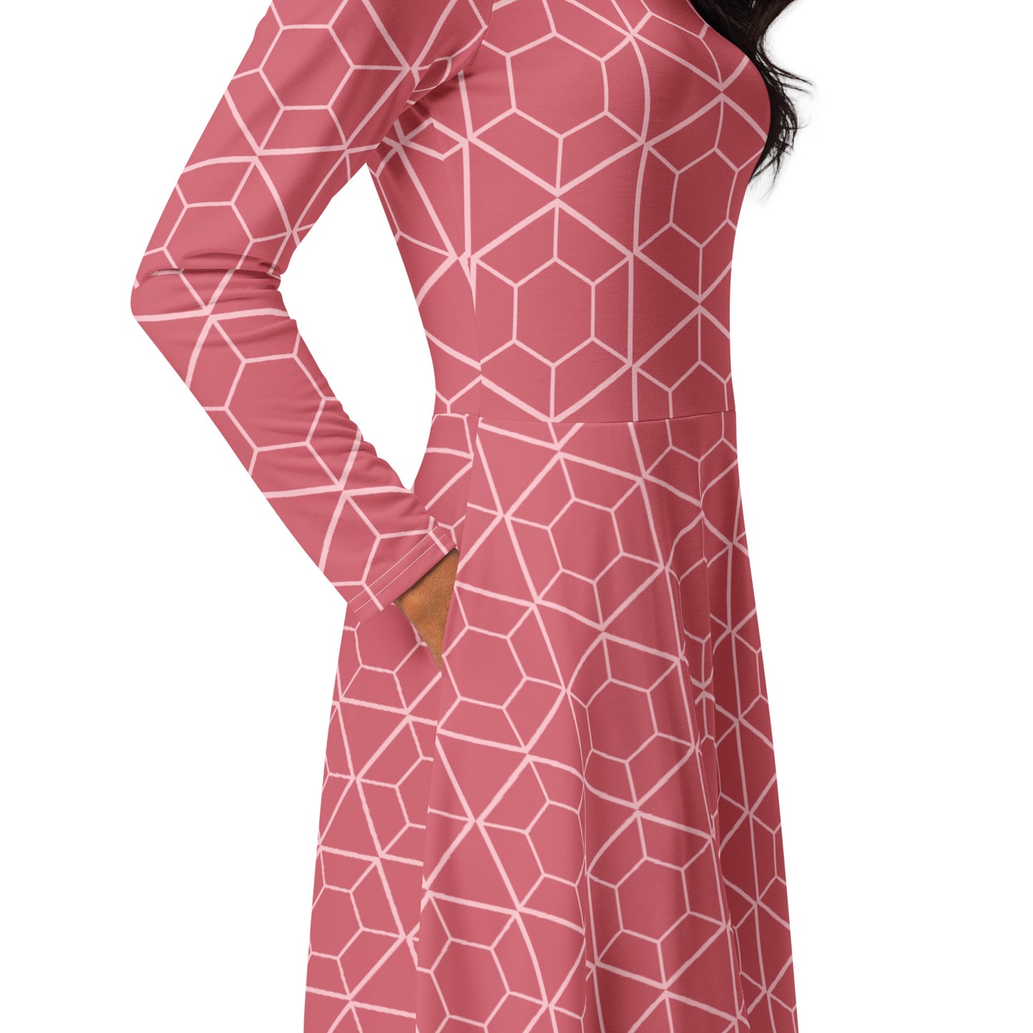 Tea Length Dress Collection: Pink Maze