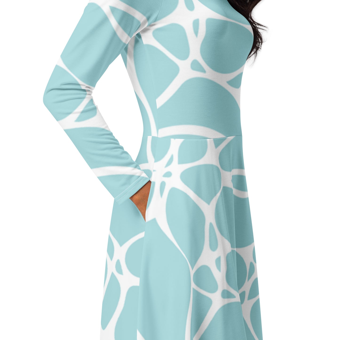 Tea Length Dress: Tiffany Blue