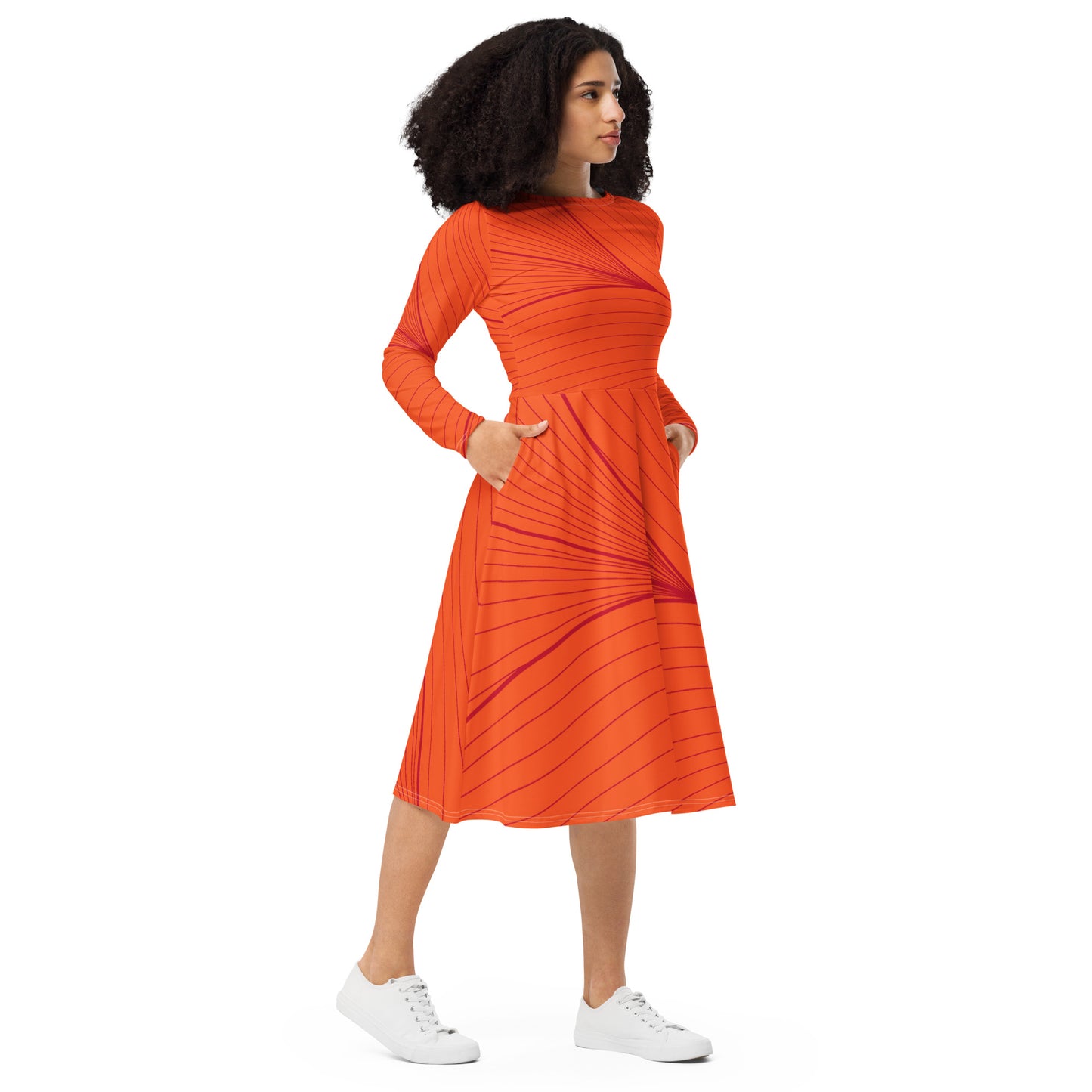 Tea Length Dress Collection: Orange Crush