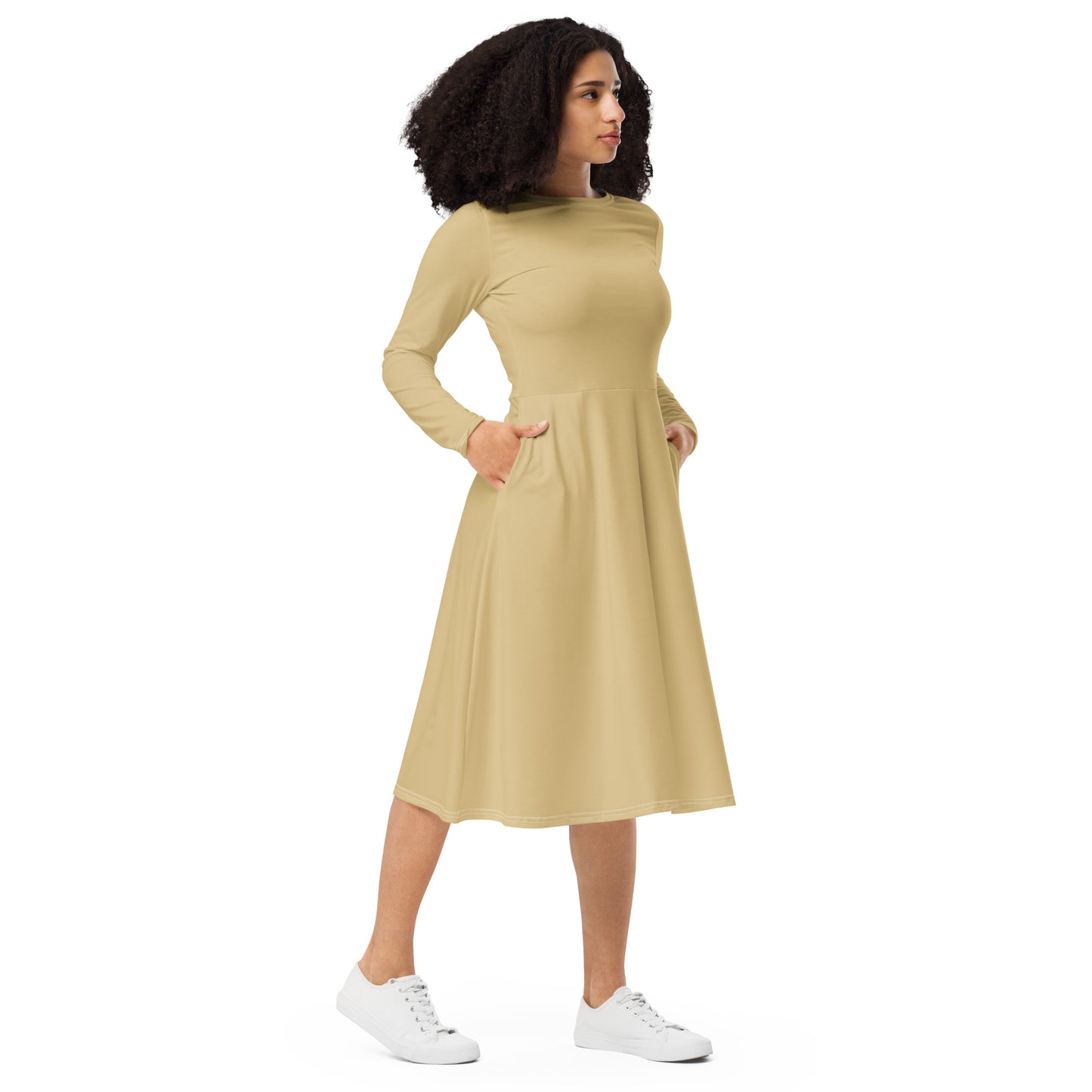 Tea Length Dress Collection: Not So Basic Beige