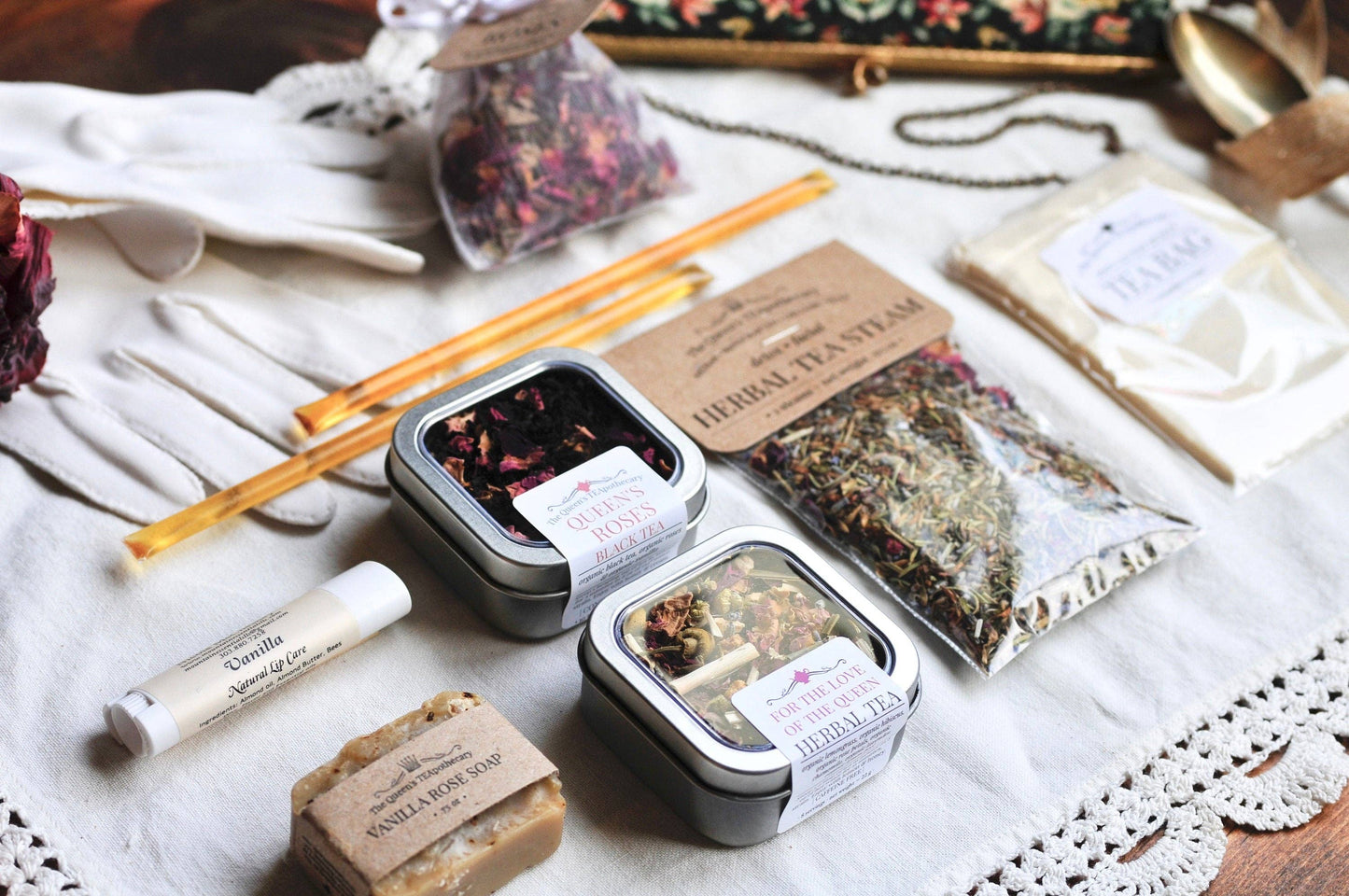 The Queen's TEApothecary Tea & Bath Sampler Gift Sets (2 Varieties