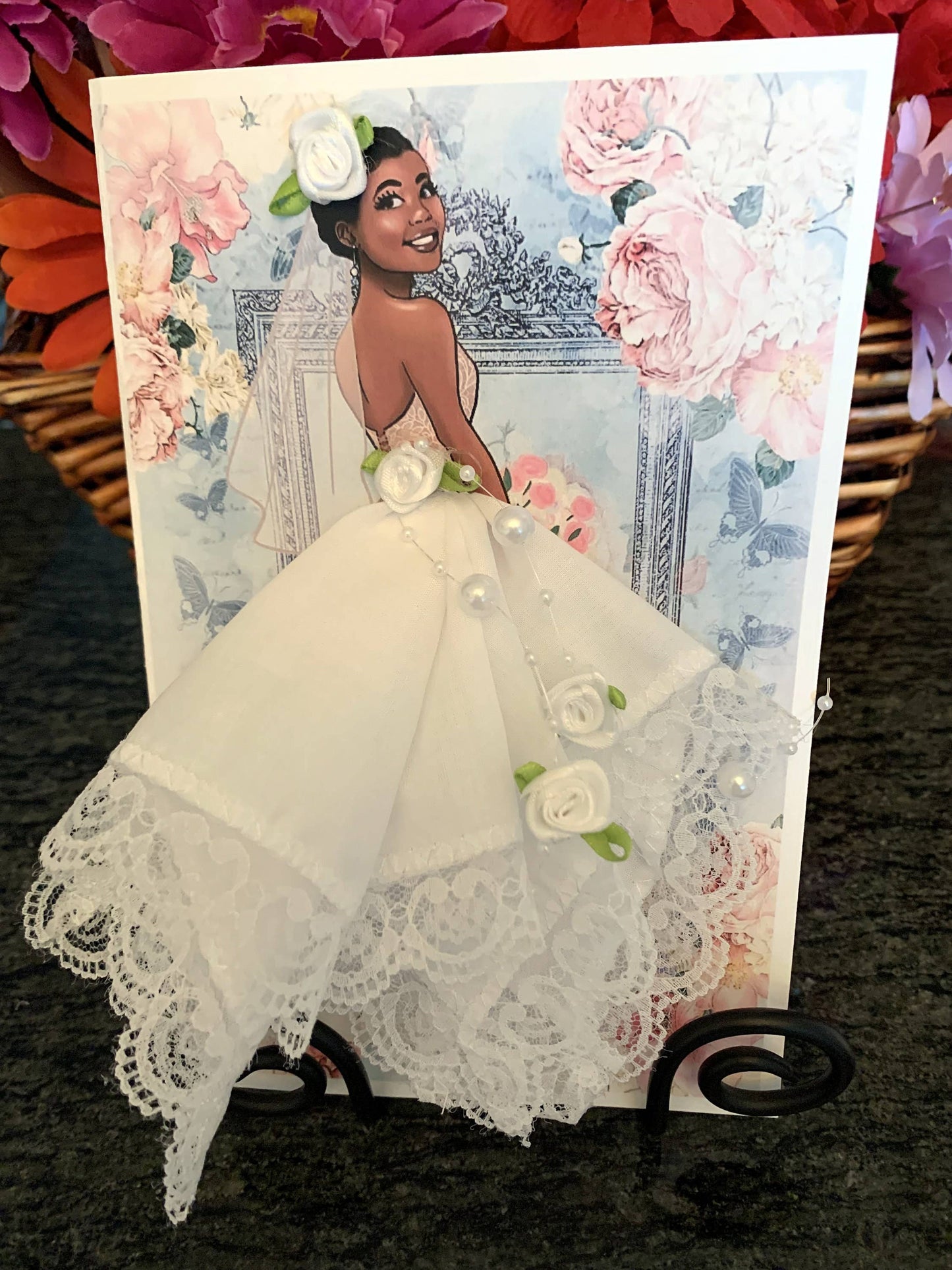 Bridal Keepsake Hankie Card