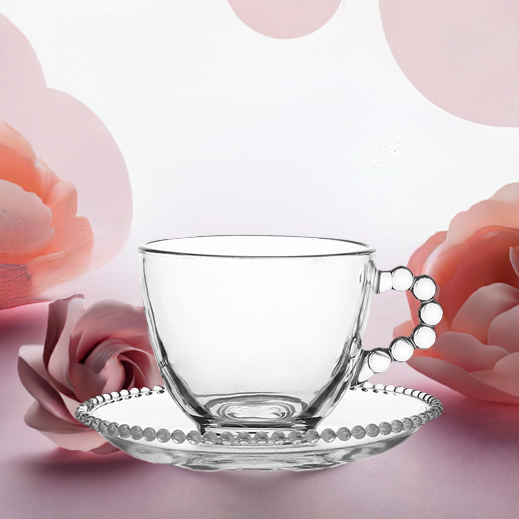 'Clutch My Pearls' Teacup and Saucer