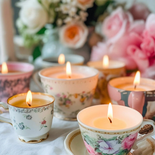 Vintage Teaware Candles
