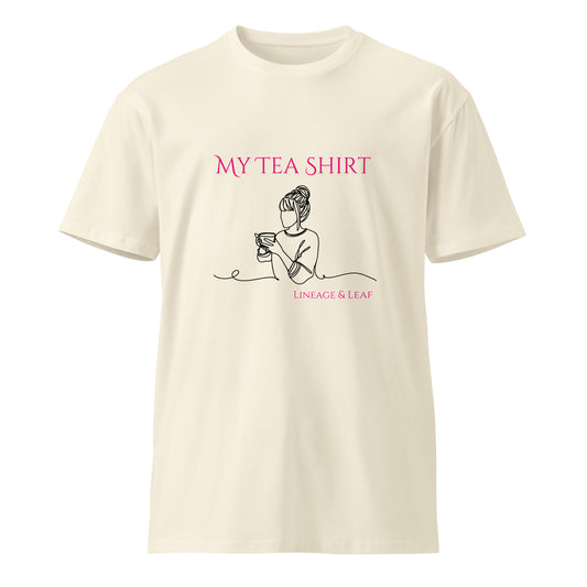 Tea Shirt: "My Tea Shirt" Lounging Lady (Unisex)