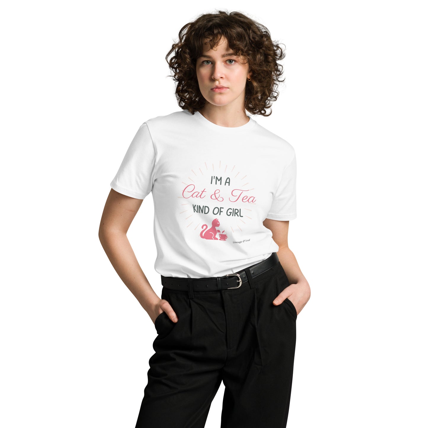 Tea Shirt: Cat Lady & Tea (High Waist)