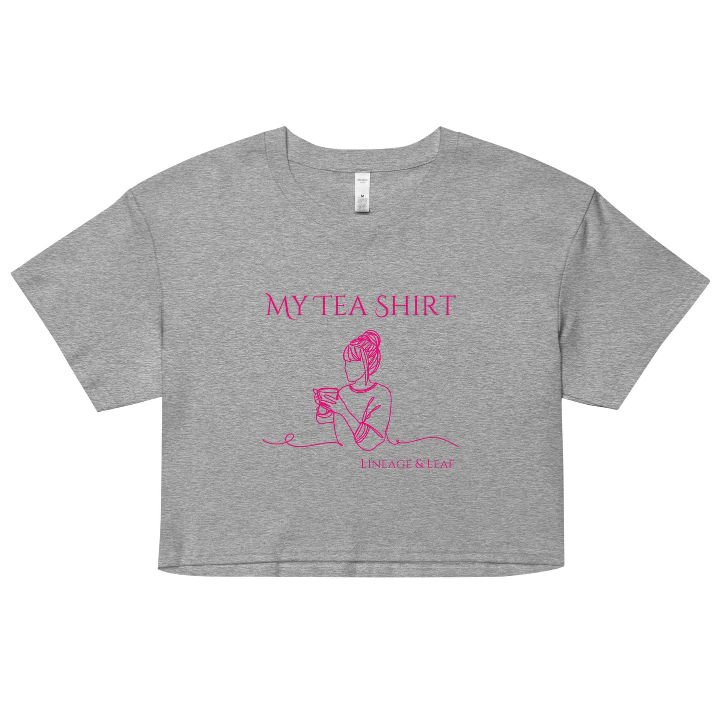 Tea Shirt: "My Tea Shirt" Lounging Lady (Crop Top)