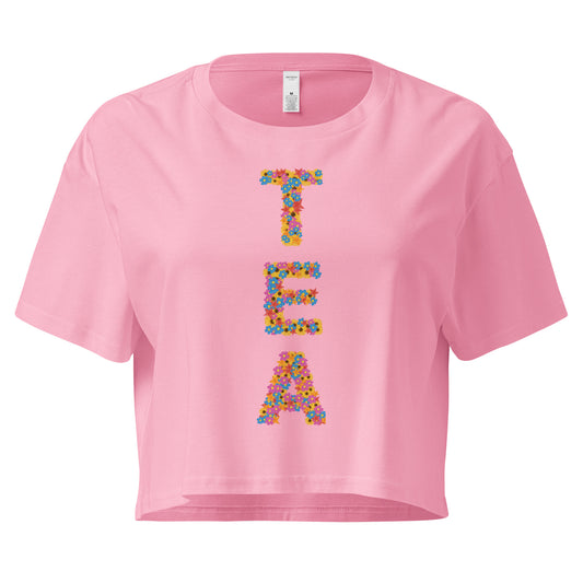 Tea Shirt: "My Tea Shirt" Flower Power (Crop Top)