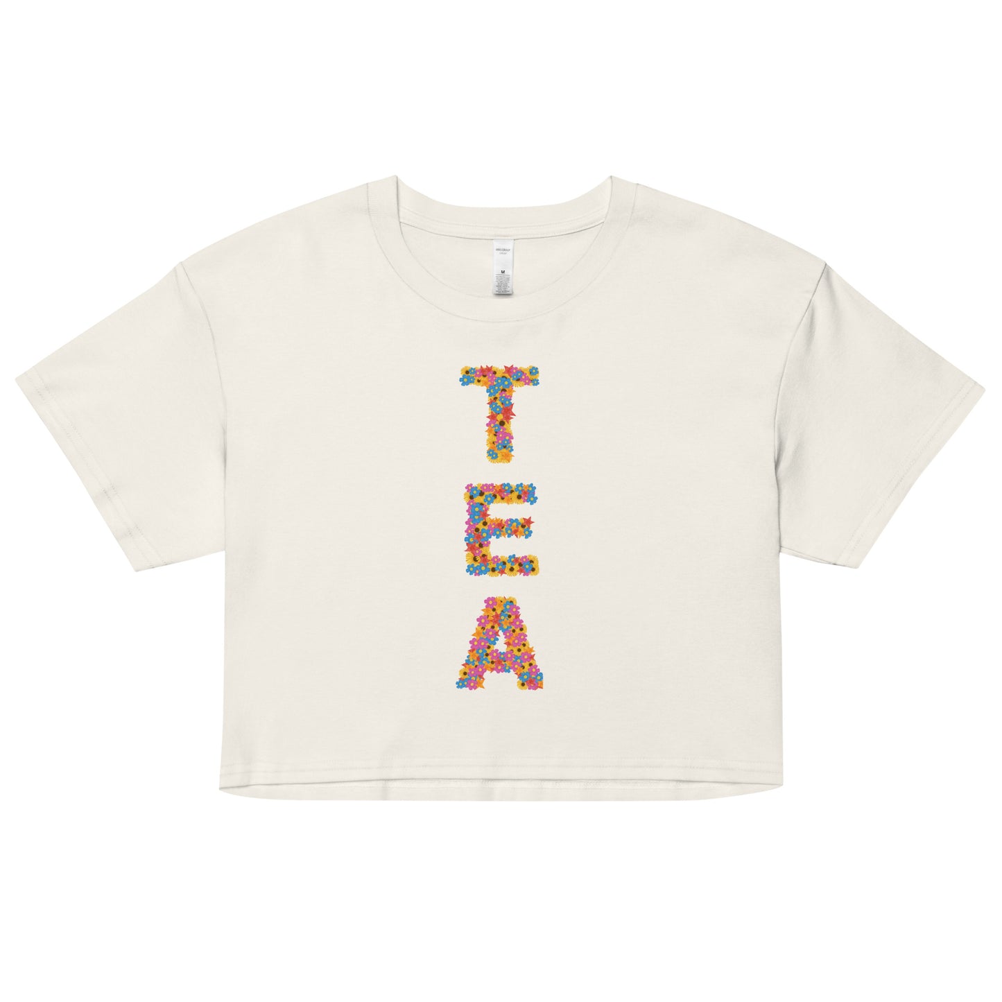 Tea Shirt: "My Tea Shirt" Flower Power (Crop Top)