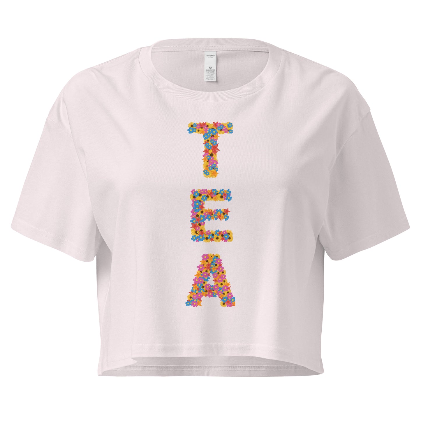 Tea Shirt: "My Tea Shirt" Flower Power (Crop Top)