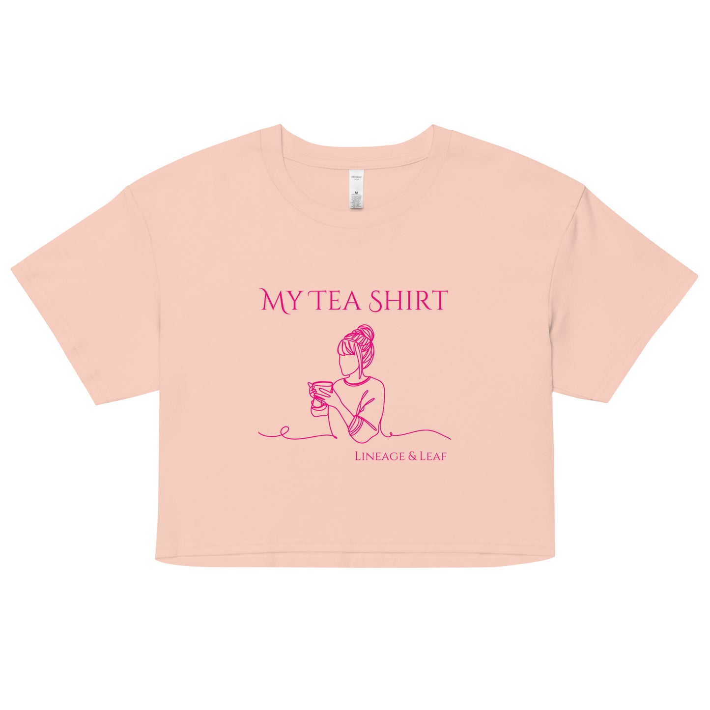 Tea Shirt: "My Tea Shirt" Lounging Lady (Crop Top)