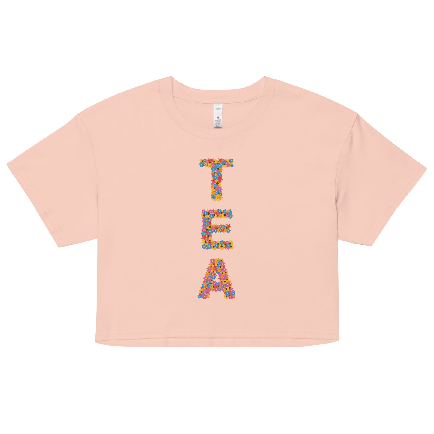 Tea Shirt: "My Tea Shirt" Flower Power (Crop Top)