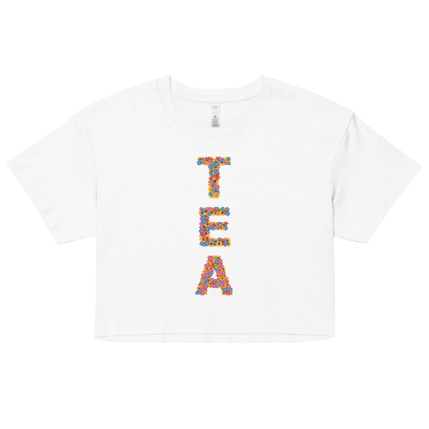 Tea Shirt: "My Tea Shirt" Flower Power (Crop Top)