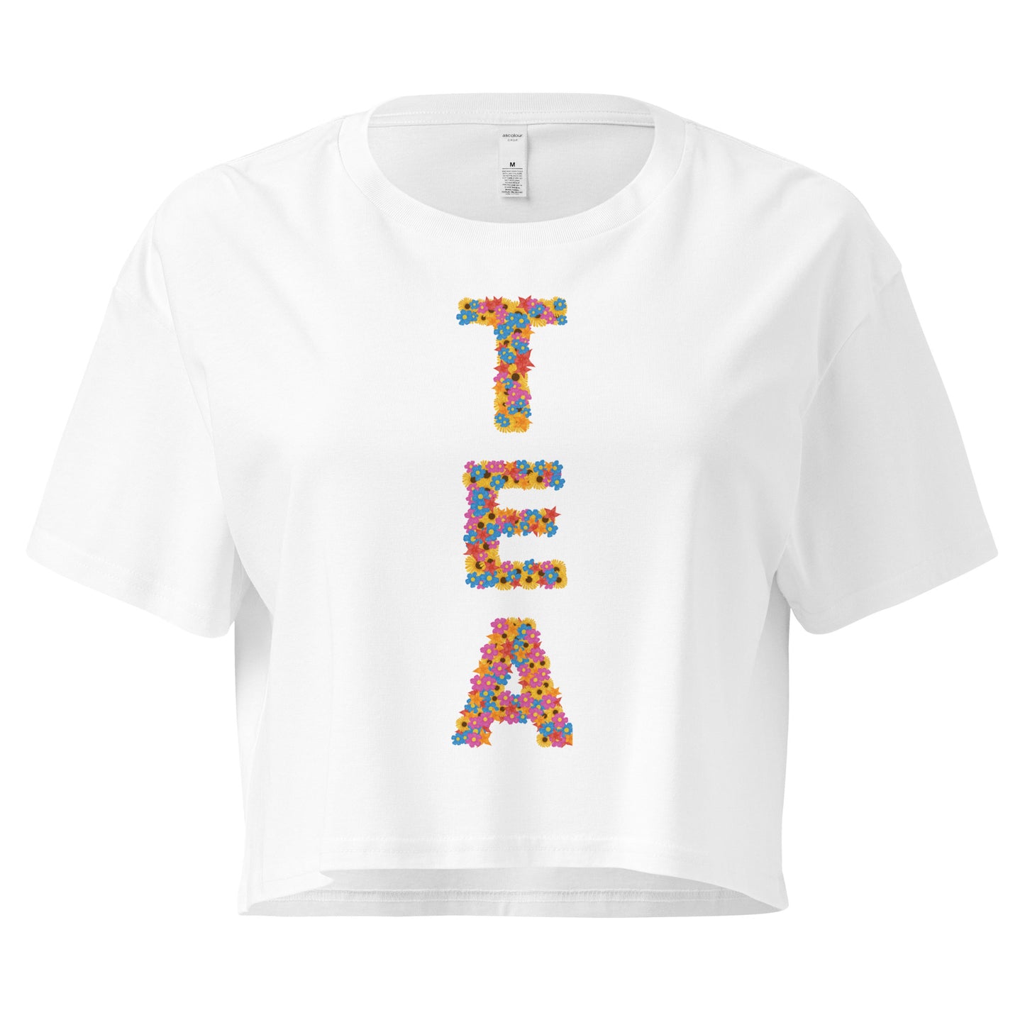 Tea Shirt: "My Tea Shirt" Flower Power (Crop Top)