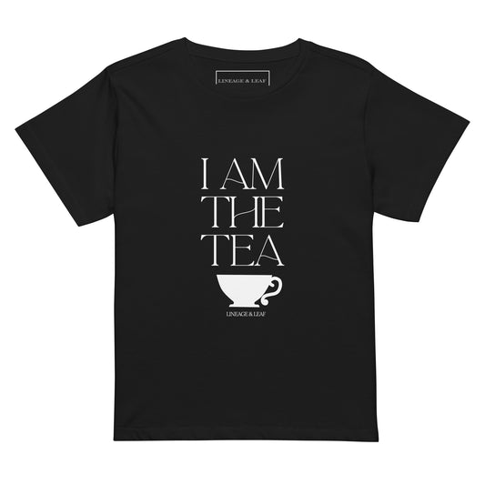 I AM THE TEA (CUP): Women’s high-waisted tea-shirt